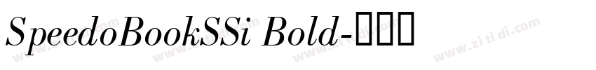 SpeedoBookSSi Bold字体转换